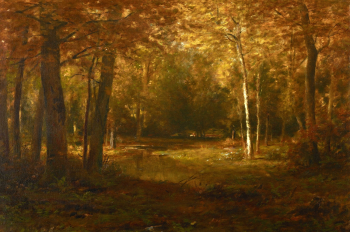 Александр Хельвиг Вайент. Просека осенью. Холст, масло. 41х51,4. 1880-е. Музей искусств Далласа.