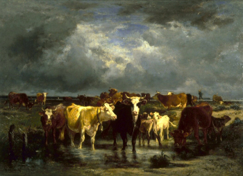 Эмиль ван Марке. Приближение шторма. Холст, масло. 146х201. 1872. Художественный музей Уолтерса.