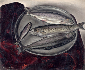 Франсуа-Эмиль Барро. Радужная форель. Холст, масло. 38,5х46. 1931. Швейцарский институт художественных исследований.