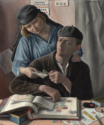 Франсуа-Эмиль Барро. Филателист. Холст, масло. 47,7х40,3. 1929. Винтертурский художественный музей.