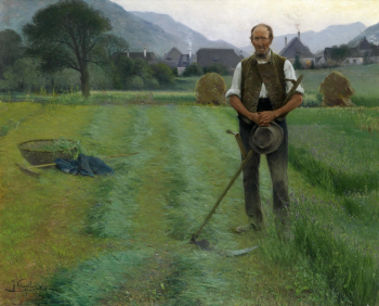 Йозеф Кинцель. Передышка. Холст, масло. 76,5х93,5. 1903. Частное собрание.