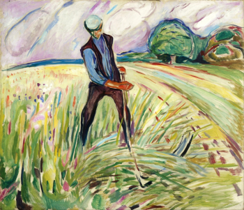Эдвард Мунк. Косарь. Холст, масло. 130х150. 1917. Музей Мунка.