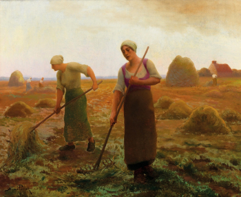 Эме Перре. Сенокос. Холст, масло. 50,5х61,5. Конец 19 или начало 20 века. Частное собрание.