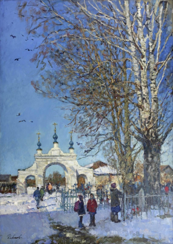 Рыбакова Ирина Владимировна. Радоница. Холст, масло. 140х100. 2018. Авторское собрание.