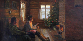Рыбакова Ирина Владимировна. Сочельник. Холст, масло. 70х140. 2014. Авторское собрание.
