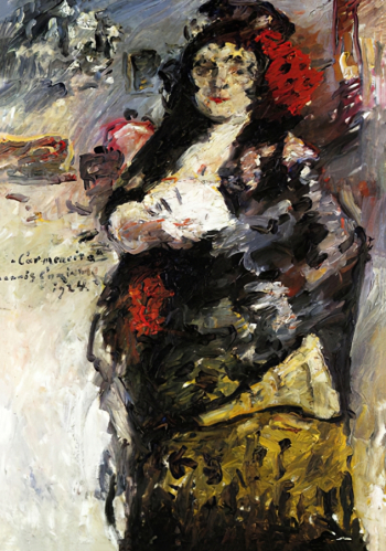 Ловис Коринт. Кармен. Холст, масло. 130х90. 1924. Штеделевский художественный институт.