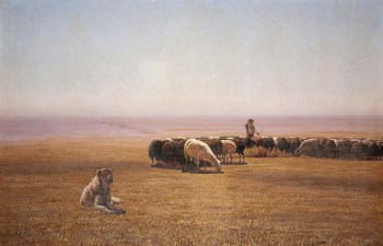 Калмыков Григорий Одиссеевич. Крымская степь. Холст, масло. 136,8х213. 1899. Государственный Русский музей.