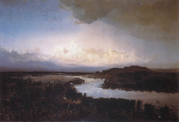 Куинджи Архип Иванович. Степь вечером. Холст, масло. 76,2х107,3. Пермская государственная художественная галерея.