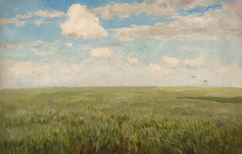 Смирнов Борис Васильевич. Степь. Картон, масло. 23,3х35,2. 1939. Краснодарский краевой художественный музей имени Ф.А.Коваленко.