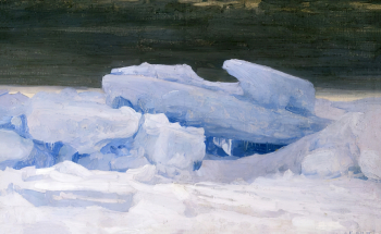 Борисов Александр Алексеевич. Торосы в Карском море. Холст, масло. 31х48,5. 1901. Музей Художественная культура Русского Севера.