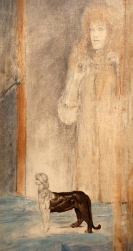 Фернан Кнопф. Химера. Холст, масло. 53х30. 1910. Музей Икселя.