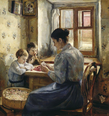 Шанкс Мария Яковлевна (Мэри Шанкс). Искушение. Холст, масло. 96х96. Вторая половина 19 века. Херсонский областной художественный музей имени А.А.Шовкуненко.