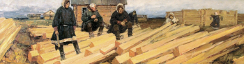 Семячков Павел Ильич. Тундра обновляется. Холст, масло. 40х150. 1969. Национальная галерея Республики Коми.
