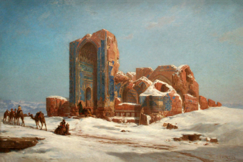 Жюль Лорен. Руины мечети в Тебризе. Холст, масло. 110,5х165,5. 1872. Музей Фабра.