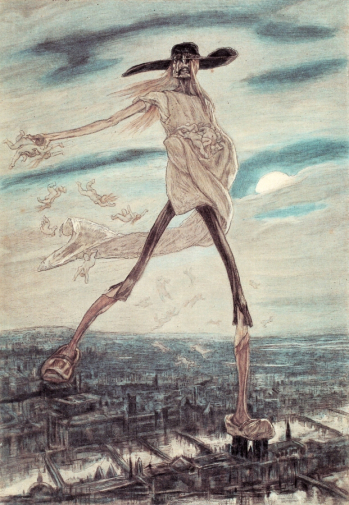 Фелисьен Ропс. Семена зла. Бумага, офорт. 25,7х18. 1882. Музей Фелисьена Ропса.