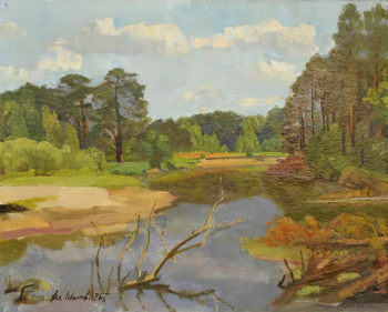 Иванов Владимир Александрович. Мещёра. Картон, масло. 40х50. 1990-е. Государственный музей-заповедник С.А.Есенина.