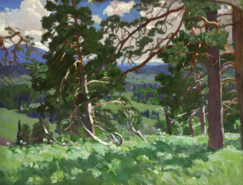 Шулпинов Николай Семёнович. На Алтае. Холст, масло. 59х69. 20 век. Томский областной художественный музей.