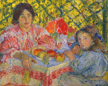 Тархов Николай Александрович. За завтраком. Холст, масло. 73,5х92,3. 1906. Государственная Третьяковская галерея.