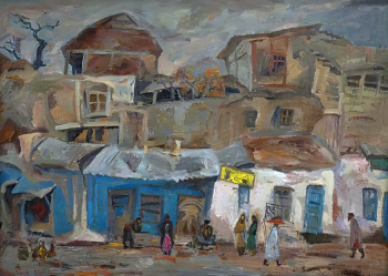 Суровцев Андрей Петрович. В старом Ташкенте. Холст, масло. 80х110. 1980. Томский областной художественный музей.