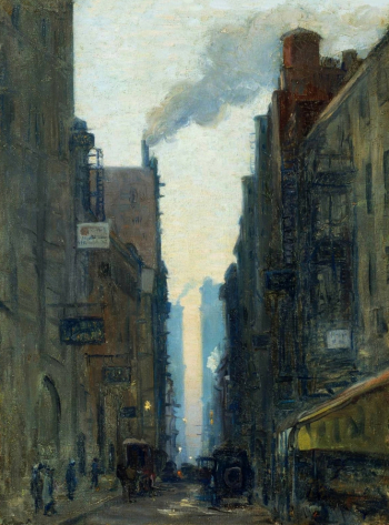 Эрнест Лоусон. Уличная сцена в Нью-Йорке. Холст, масло. 81,6х60,9. 1900-1910. Музей изящных искусств (Бостон).