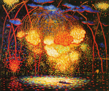 Эдвард Миддлтон Маниго. Ракета. Холст, масло. 50,8х60,9. 1909. Музей искусства в Колумбусе.