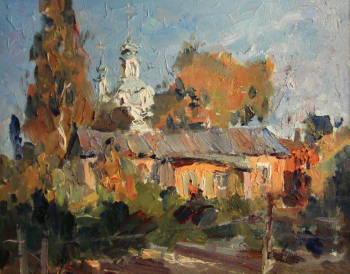 Согачёв Иван Иванович. Уголок Курска. Холст, масло. 30х40. 2001. Старооскольский художественный музей.