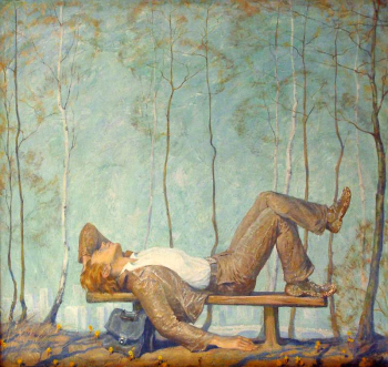 Неменский Борис Михайлович. Весна. Холст, масло. 140х130. 1976. Вологодская областная картинная галерея.