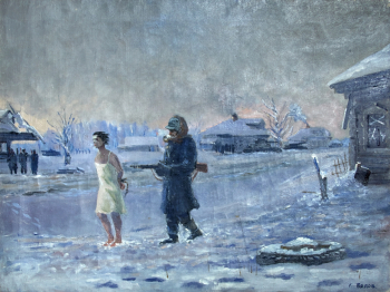 Вялов Константин Александрович. Таня. Холст, масло. 60х80. 1941. Государственный музей обороны Москвы.