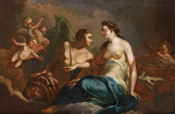 Христиан Вильгельм Эрнст Дитрих. Адонис и Афродита. Холст, масло. 51х77,5. 1770-е. Частное собрание.