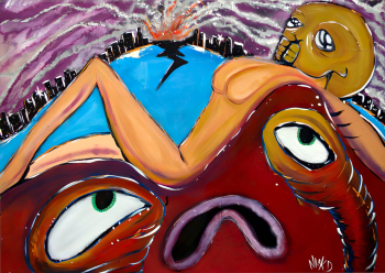 Николас Де Сена. Дикость. Доска, акрил, масло. 2011. Частное собрание.