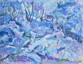 Гершов Соломон Моисеевич. Витебск. Бумага, темпера. 59,5х79. 1977. Приморская государственная картинная галерея.
