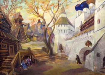 Фёдоровский Фёдор Фёдорович. У стен Александровской слободы. Холст, масло. 78х107. 1931. Государственный академический Большой театр России.
