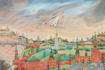 Тимченко Алла Васильевна. Бумажный самолёт. Холст, масло. 60х90. 2009. Частное собрание.