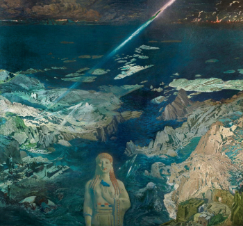 Бакст Лев Самойлович. Древний ужас. Холст, масло. 250х270. 1908. Государственный Русский музей.