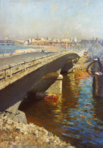 Кузнецов Николай Дмитриевич (1923-1974). Новая Казань. Картон, масло. 70х50. 1957. Государственный музей изобразительных искусств Республики Татарстан.