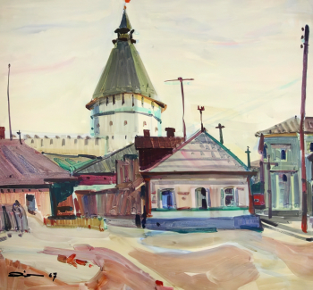 Пилар Александр Николаевич. Казань. Бумага, акварель. 52,3х56,4. 1967. Ярославский художественный музей.