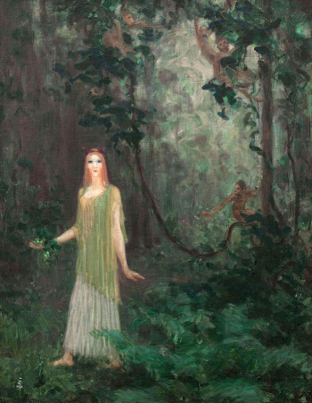 Агнес Лоуренс Пелтон. В тропическом лесу. Холст, масло. 45,7х36,1. 1913. Частное собрание.