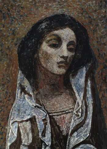 Коварский Фелициан Щенсны (Коварский Б.Ф.). Голова еврейки. Картон, масло. 66,7х48. 1944. Национальный музей (Варшава).