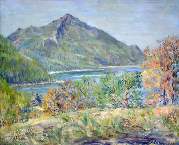 Шапошникова-Иваненко Елена Михайловна. Голубой залив. Холст, масло. 57х70,5. 20 век. Картинная галерея городского округа Красноармейск.