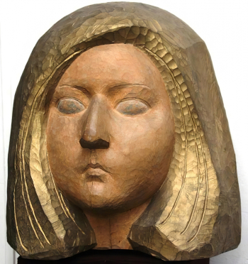 Воскресенская Маргарита Михайловна. Златовласая. Дерево. 44х42х44. 1970-е. Музейный комплекс имени И.Я.Словцова.