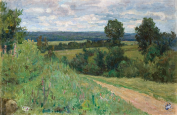 Летний пейзаж с дорогой