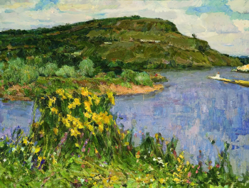 Комолова Паулина Антоновна. Пижма цветёт. Холст, масло. 61х80. 1984. Воронежский областной художественный музей имени И.Н.Крамского.