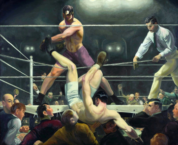 Джордж Уэсли Беллоуз. Демпси и Фирпо. Холст, масло. 129,5х160,6. 1924. Музей американского искусства Уитни.