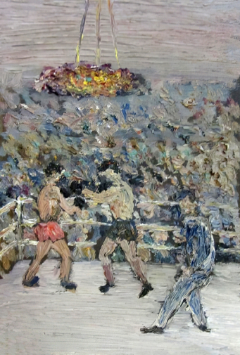 Светлов Эдуард Григорьевич. Бокс. Картон, масло. 24х16. 1964. Музейно-выставочный комплекс Новый Иерусалим.