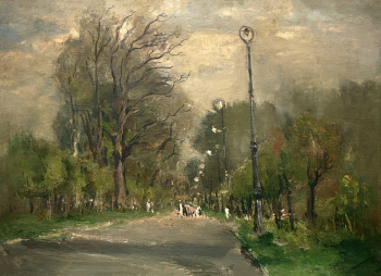 Морозов Александр Иванович. Аллея. Холст, масло. 55,4х78. 1930-1940. Ивановский областной художественный музей.