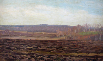 Шурпин Фёдор Саввич. Весенняя земля. Холст, масло. 37х60. 1948. Таганрогский художественный музей.