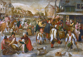 Мартен ван Клеве. Карнавал в деревне. Доска, масло. 191х269. 1591-1600. Государственный Эрмитаж.