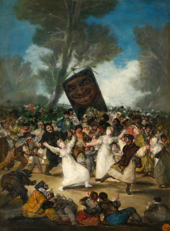 Франсиско Гойя. Похороны сардинки. Доска, масло. 82,5х62. 1812-1819. Королевская академия изящных искусств Сан-Фернандо.
