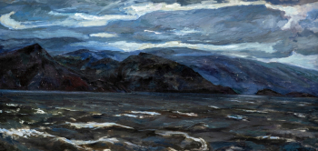 Гимов Лев Борисович. Байкал. Холст, масло. 100х200. 1992. Картинная галерея (Усть-Илимск).