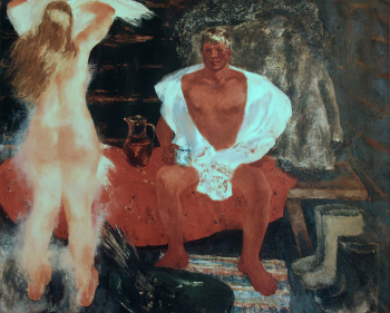 Пенушкин Юрий Иванович. Баня. Холст, масло. 157х180. 1975. Калининградский областной музей изобразительных искусств.